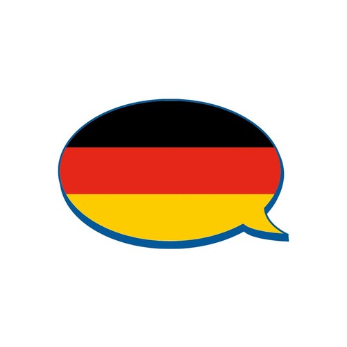 Sprechblase mit deutscher Flagge
